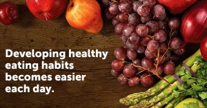 Developing healthy eating habits become easier each day.